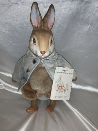 Beatrix Potter Peter Rabbit Porcelain Plush With Tag