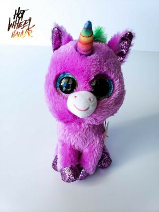 Ty Beanie Boos Rosette The Purple Unicorn 6 Inch 2019 Nwt