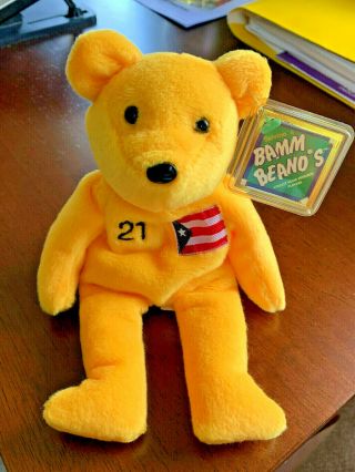 Roberto Clemente Bamm Beano Bear Limited By Salvino