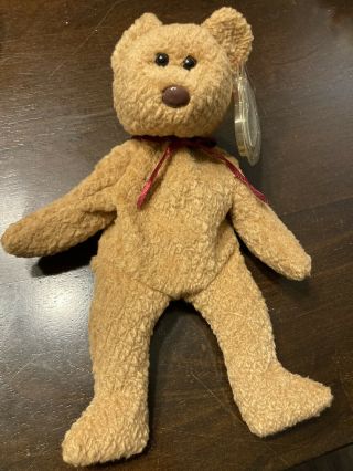 Curly The Bear Ty Beanie Baby - Extremely Rare