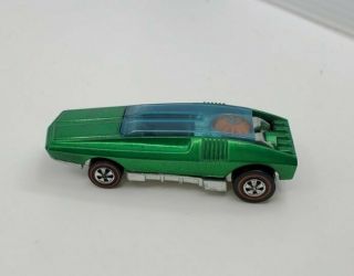 Vintage 1969 Mattel Redline Hot Wheels Whip Creamer Green & Blue Top