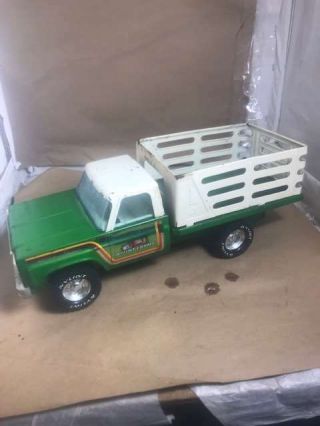 Vintage Nylint Farms Green Pickup Flatbed Truck 1970s