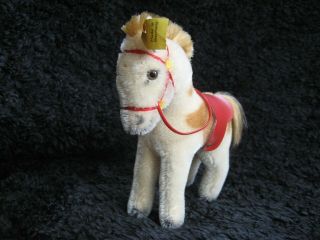 Rare 1968/76 German Steiff Pony W.  Button & Tag