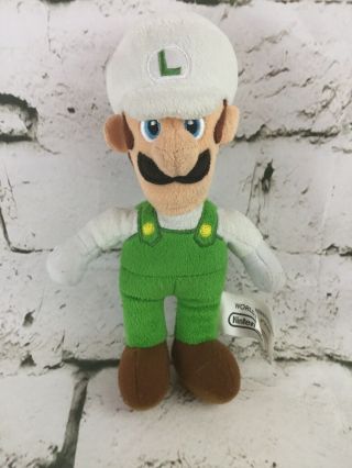 World Of Nintendo Fire Luigi Plush Mario Stuffed Gamer Toy 8” Rare Htf
