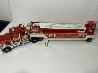 Vintage Tonka Truck Fire Truck 1 Metal Hook And Ladder Fire Engine