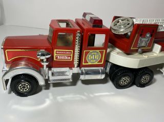 Vintage Tonka Truck Fire truck 1 Metal Hook And Ladder Fire Engine 3