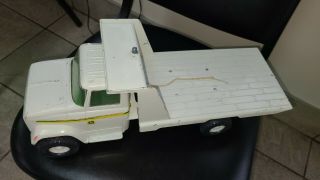 Vintage Ertl Gmc Tilt Flatbed John Deere Truck Farm Toy Rare 1/16 Scale