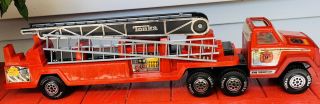 Vintage Tonka Fire Rescue Truck Extension Ladder Firetruck 9 Metal And Plastic
