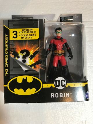 Spin Master Dc Batman Caped Crusader Robin Red Suit Variant”1st Edition 4”