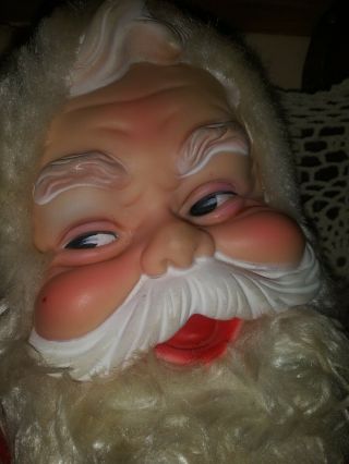 Rushton Co Vintage Plush Santa Claus Rubber Face Boots 16 