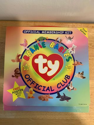 Ty First Edition Beanie Babies Official Membership Kit Official Club