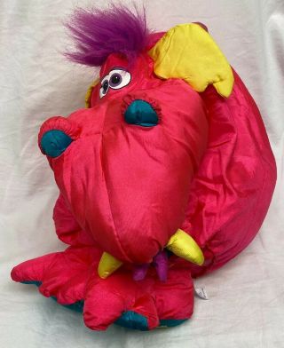 Fisher Price Big Things Neon Pink Plush Puffalump Style Soft Toy Vintage 1994