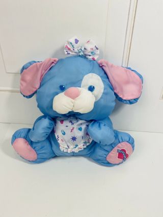Vintage Fisher Price Puffalumps Blue & Pink Baby Puppy Dog 1999