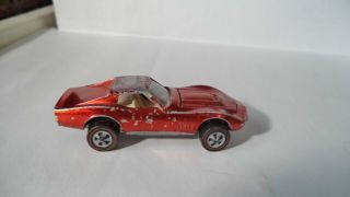 Vintage Hot Wheels Redlines Usa 1968 Custom Corvette [red]