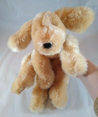 Gund Muttsy 13 " Stuffed Plush Puppy Dog Beige Tan Brown Floppy Bean Soft Toy