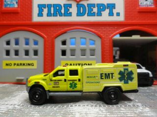 Matchbox Fire Ford F - 550 Emt Paramedic Rescue Operations Custom Kitbash Unit