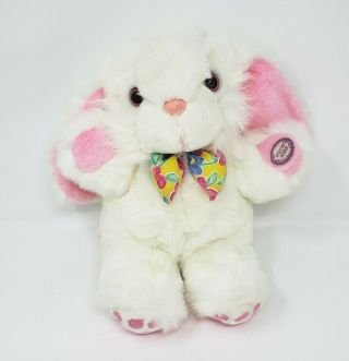 11 " Vintage Dan Dee Easter White & Pink Bunny Rabbit Stuffed Animal Plush Toy