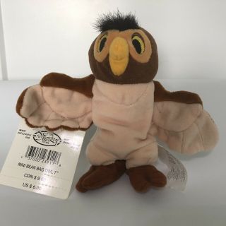 The Disney Store Mini Bean Bag Winnie The Pooh Owl 7” Beanie Plush Toy Nwt