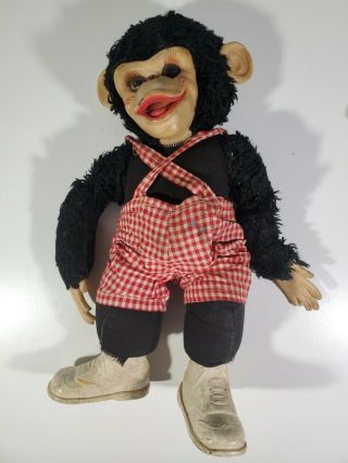 Vintage 1950’s Rushton Rubber Face Monkey Stuffed Plush Animal (A1) 2