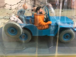 Voiture Miniature La Jeep Bleue Tintin Objectif Lune au 1/24 2