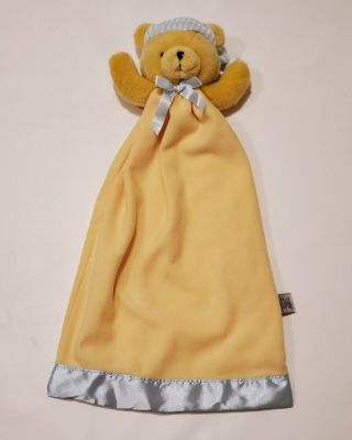 Dakin Bearytime Teddy Bear Blue Stripe Hat Yellow Plush Stuffed Baby Lovey Toy