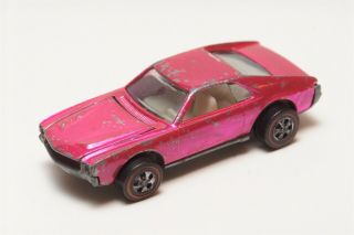 A09 Vintage Mattel Hot Wheels Redline 1969 Hot Pink Custom Amx