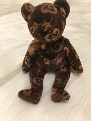 Ty 2006 Signature Bear Beanie Baby In Us Made In Oakbrook,  Il