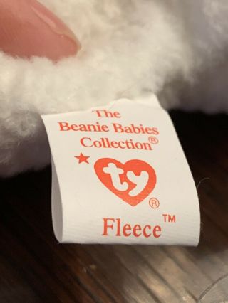 Ty Beanie Baby Fleece The Lamb 1996 Retired Rare Vintage & Collectable 2