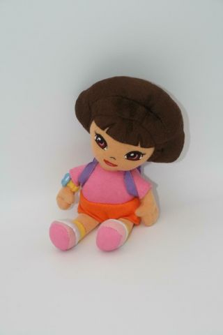 Ty Beanie Babies Dora The Explorer W/ Backpack (plush Hair) Stuffed Animal Toy