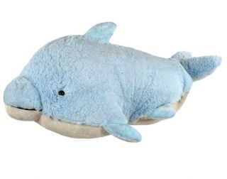 Pillow Pet 24 " X 22 " Squeaky The Dolphin Blue & Cream Large Plush Soft