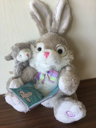 Easter Bunny Plush True Story Animatonic Doll Christian Talking Dan - Dee D21