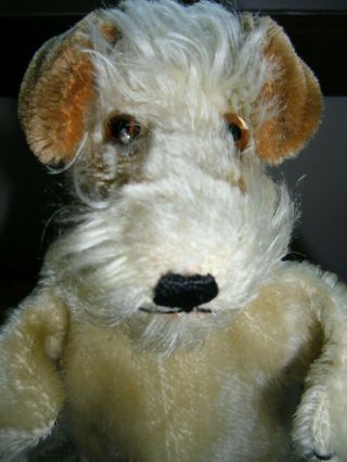 Steiff Foxy Fox Terrier Dog Hand Puppet Vintage Mohair 2