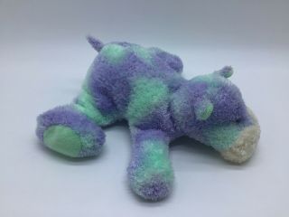 Htf Baby Gund Sprinkles Hippo Green Purple 58119 10” Plush Stuffed Animal Soft