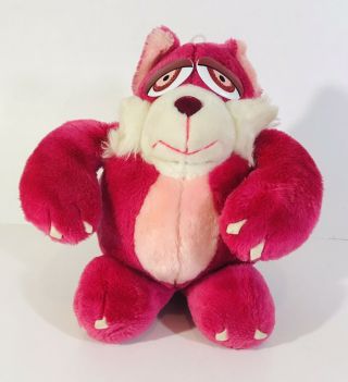 Mighty Star Quigley The Calamity Cat Pink Plush 12 " Vintage Stuffed Toy Retro