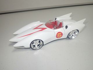 Jada Toys Speed Racer Mach 5 Diecast Metal Car Model Scale 1:24 2008 Minty