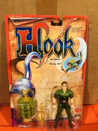 Hook Peter Pan Air Attack Figure Moc Mattel 90’s Please Read