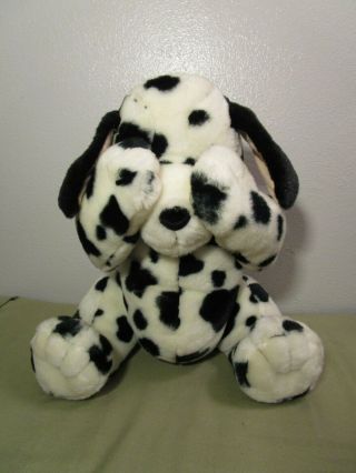 Vintage Mango Teddy Bear Co Peekaboo Dalmatian Dog 11.  5 " Plush Htf