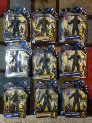 Marvel Black Panther 6 - Inch Erik Killmonger,  Black Panther,  Shuri,  Vibranium