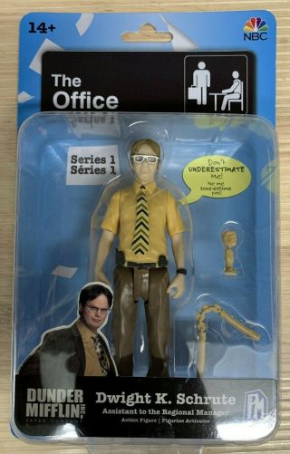 Nisp The Office Dwight Schrute 5 " Series 1 Action Figure Phatmojo Dunder Mifflin