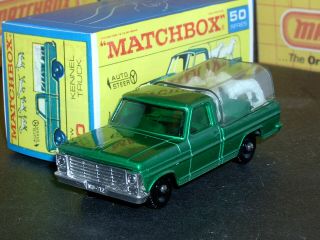 Matchbox Lesney Ford Kennel Truck 50 C3 Met Green Silver Clr Sc3 Vnm Crafted Box