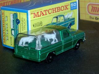 Matchbox Lesney Ford Kennel Truck 50 c3 met green silver clr SC3 VNM crafted box 2
