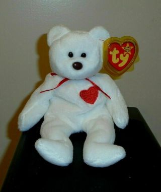 Ty Beanie Baby - Valentino The Bear (8.  5 Inch) With Tags