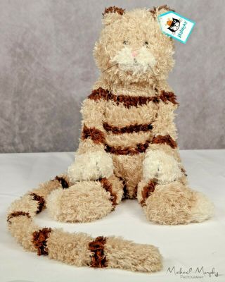 Jellycat Medium Bunglie Kitten Brown Stripes 17“ Long Tail Stuffed Animal Plush