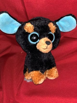 Ty Beanie Boos Tuffy The Dog W/ Solid Eyes 5 " Beanbag Plush Stuffed Toy