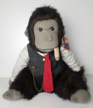 Russ The Boss Cigar Smoking Gorilla Plush Ape Monkey Plush Stuffed Animal Large