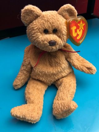 TY Beanie Baby - CURLY the BEAR (9 Inch) - MWMTs Stuffed Animal Toy 2