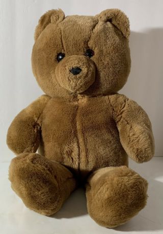 Dakin Honey Jo Vintage 1986 Brown Teddy Bear 20 " Plush No Bow Tie Fun Farm Toy