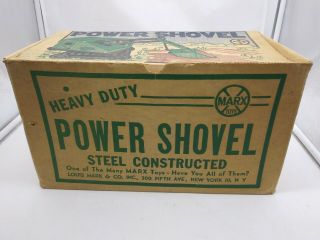 Vintage Marx Toys Steel Power Shovel No.  1782 Box Great Shape