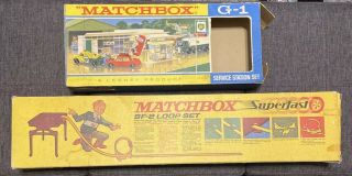Vintage Matchbox Superfast Sf - 2 Set Matchbox G - 1 Service Station Not Complete 2