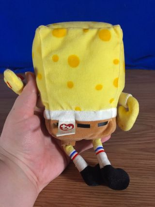 TY Beanie Baby Spongebob Squarepants (WINKING EYE & THUMBS UP) [NEW w/ Tags] 3